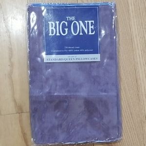 The Big One Purple Standard Pillowcases NWT